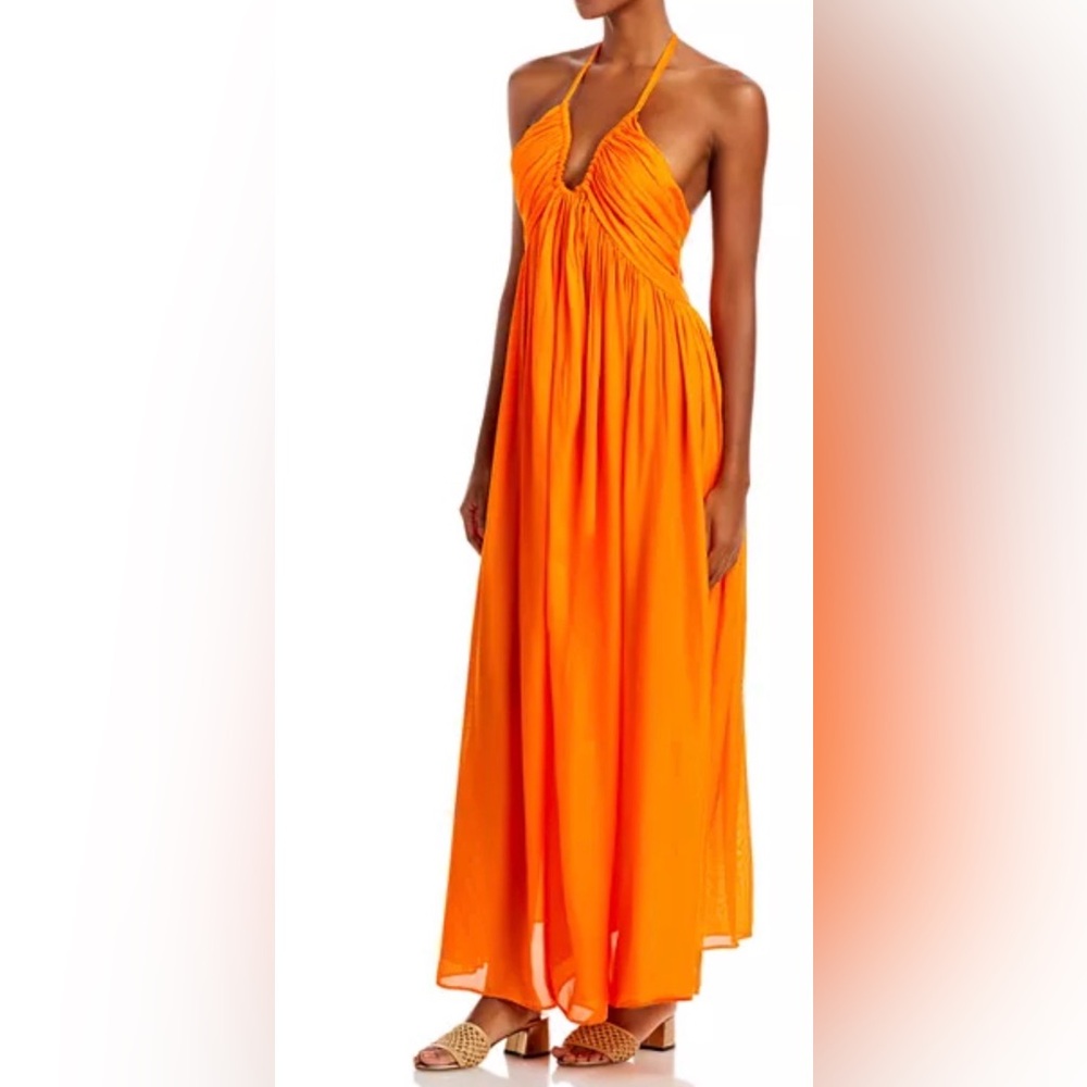 cult gaia Orange Halter Maxi Dress - Picture 3 of 6